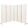 6-Panel Room Divider Folding Privacy Screen Freestanding Protective Partition