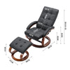 PU Leather Swivel Chair Recliner Armchair Home Lounge Sofa Chair With Footstool