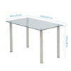 Modern Tempered Glass Dining Tables Kitchen for Dining Room Kitchen 4 Colours