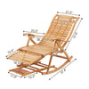 Adjustable 5-Level Bamboo Rocking Chair Porch Rocker Balcony Deck Napping Bed UK