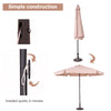 3M Patio Parasol w/6 Metal Ribs & Air Vent Sun Shade Beach Market Table Parasol