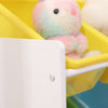 Children Bookshelf Kids Sling Book Rack with Storage Bins Toys Organizer White
