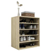 Shoe Cabinet Oak 60x35x70cm Chipboard Container