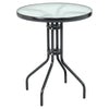Indoor Outdoor Portable Garden Patio Bistro Dining Table Folding Glass Top Table