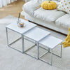 NICEME Nested Tables Set of 3, 3pcs Square Side Table End Table for Living Room