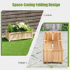Foldable Garden Planter Flower Plant Pot Wooden Window Box Raised Bed Basket