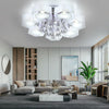 Hexagon LED Chandelier 3+2 Colour Changing Lamp w/Crystal Droplet Decor UK