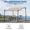 3m Steel Garden Shelter Car Port Canopy Pergola Carport Lean to Roof Patio Cover