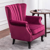 Velvet Living Room Tub Chairs Armchair Sofa Shell Back Studded Bedroom Furniture