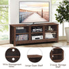TV Stand for TVs up to 55 Inches Wooden 6 Storage Compartments TV Cabinet Table