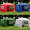 3x4m Sides Gazebo Marquee Tent Garden Party Waterproof Canopy Shelter Windbar