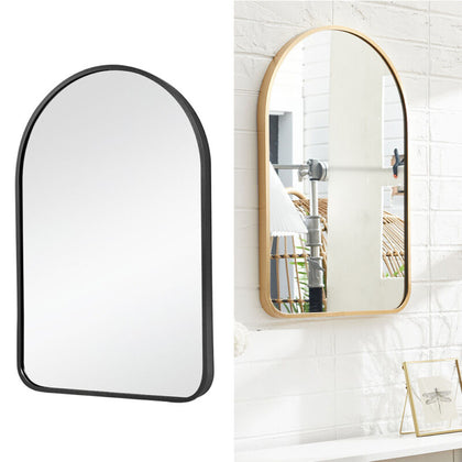Wall Mirror Arched Metal Framed Dressing Makeup Mirror Large Medium Small Unit