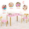 Ergonomic 3PCS Kids Table and Chair Set Wood Children Drawing Writing Furniture