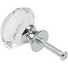 CRYSTAL DIAMOND GLASS DOOR KNOBS CUPBOARD DRAWER FURNITURE HANDLE CABINET
