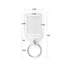 100pcs Acrylic Plastic Blank Keyrings Insert Photo Passport Key rings UK