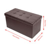 Faux Leather Folding Ottoman Storage Bench Perfect Toy and Shoes Living Room BN