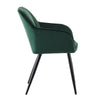 2x Dining Chairs Upholstered Velvet Metal Legs Reception Accent Chair Armchair