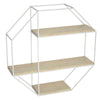 Wall Mounted Geometric Octagon Floating Shelf Storage Rack Living Room Bedroom