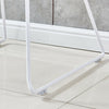 Industrial Set of 2 Metal Wire Mesh Dining Chairs White Retro Vintage Kitchen BN