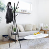 Metal Hat Coat Stand Clothes Storage Rack Umbrella Stand Hanger Hooks With Shelf