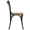 Chairs 4 pcs Black Solid Wood P3C5