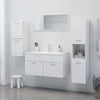 vidaXL Bathroom Cabinet High Gloss White 30x30x80 cm Chipboard GF0