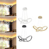 White/Black/Gold LED Chandelier Lights Cool White Ceiling Light Lamp Living Room