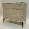 Stunning Rattan 3 Drawer Chest Sideboard Cabinet Desk Table NEW 2022 Viola Wood