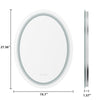 Large Oval Wall LED Bathroom Mirror Dimmable Vanity Mirror Backlit+Front-