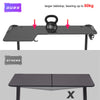 L-Shape Corner Gaming Desk Computer PC Workstation Writing Table with LED Lights