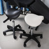 Leather Swivel Hydraulic Saddle Stool Adjustable Lift Bar for Spa Salon 2 Color