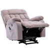 Electric Power Lift Riser Recliner Chair Fabric Heat & Massage Armchair Beige