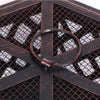 Outdoor Hexagonal Fire Pit BBQ Firepit Brazier Bowl Garden Stove Patio Heater