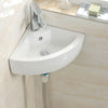 New Corner Basin Sink Bathroom Cloakroom Wall Corner Ceramic Wall Hung UK