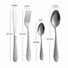 16-Piece Cutlery Set Flatware Stainless Steel Rounded Spoon Edge Dishwasher Safe