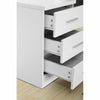 Zipcode Design Eva 3 Drawer Bedside Table - Matte White/Gloss White