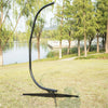 Heavy Duty Outdoor Lounger Sun Hammock Chair Garden Swing C Stand Frame & Canopy