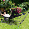 Portable Folding Hammock Outdoor Garden Swing Chair Seat W/ Stand-Folds Camping