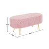 Faux Fur Footstool Bed End Sofa Padded Bench Fleece Pouffe Stool Vanity Chair UK