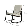 3PCS Rattan Bistro Set Chair Coffee Table Cushions Garden Wicker Rocking Leisure