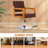 Barber Chair Swivel Hairdressing Chair Hair Chair with Solid Wood Handrails NEW