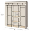 Practical Fabric Canvas Wardrobe Hanging Rail Shelving Clothes Storage Cupboard