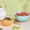 4Pcs Square Salad Bowl Plastic Cereal Bowl Reusable Snack Bowl with Lid brTir