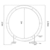 Large Round Moon Wedding Arch Metal Frame Backdrop Stand Party Props Flower Rack