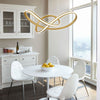 White/Black/Gold LED Chandelier Lights Cool White Ceiling Light Lamp Living Room