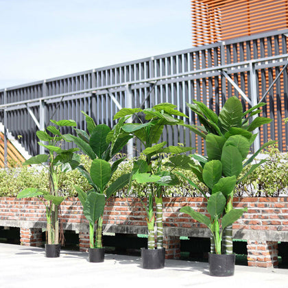 Large Artificial Tree w/ Pot Realistic Fake Tropical Plant Indoor Outdoor Decor