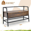 Industrial Shoe Bench Shoe Storage Bench W/ Hidden Storage Space for Hallway