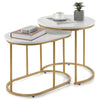 Nesting Coffee Tables Set of 2 Modern Snack End Table Stacking Sofa Side Table