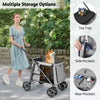 Folding Pet Stroller Dog Cat Stroller Portable Travel Pet Cart for S/M Size Pet