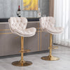 2Pcs Modern Bar chairs Swivel Barstools Adjustable Counter Stools with Backrest